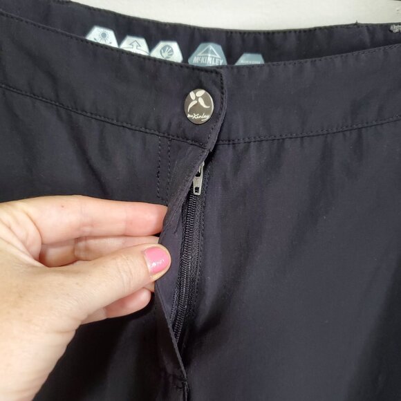 MCKINLEY Grindavik Nylon Stretch 32.5" Hiking Pants Straight Black Women Large - Picture 3 of 16